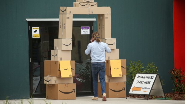 Mr Hall is expecting Amazon Australia's shipping times to be on par with the US store - next-day delivery is offered to most capital cities for $9.99.