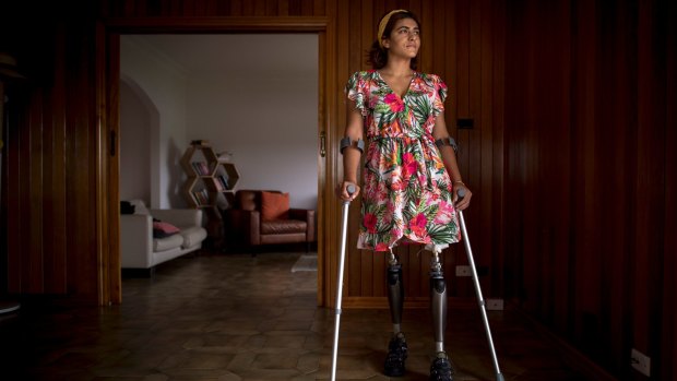 Lisa Calan lost both her legs in 2015 when Islamic State bombed a rally in Turkey.
