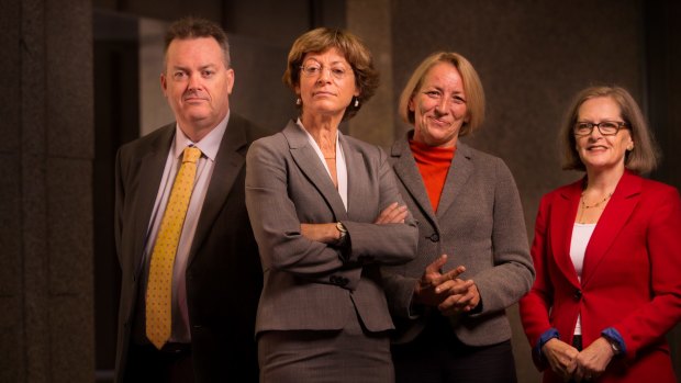 Ombudsman Deborah Glass (second from left)  and her team, Stephen Mumford, Jenny Hardy and Megan Philpot, want change in the office.