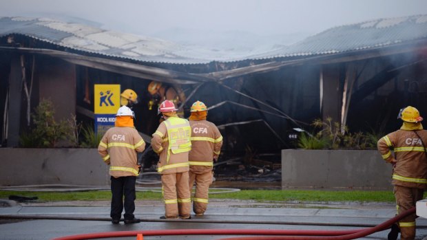 Firefighters were unable to save the Kool Kidz childcare centre after battling to bring the blaze under control.