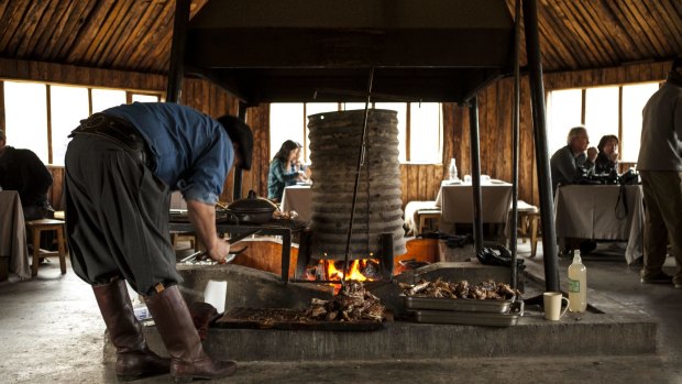 The toasty barbecue area at the Explora Lodge.