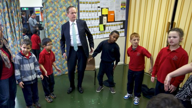 Bill Shorten, who visited the Furlong Park School for Deaf Children on the first anniversary of his time as Opposition Leader, says he's confident Labor is getting "the balance right" on national security.