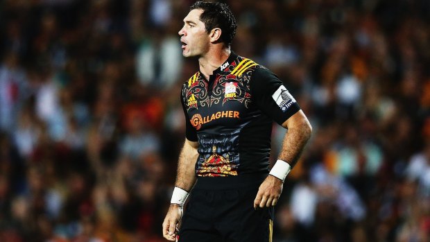 Hello again: NZ's 2011 World Cup hero Stephen Donald back in action for the Chiefs.