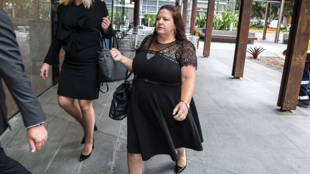 Felicity Stevenson arrives at the Crime and Corruption Commission hearing.