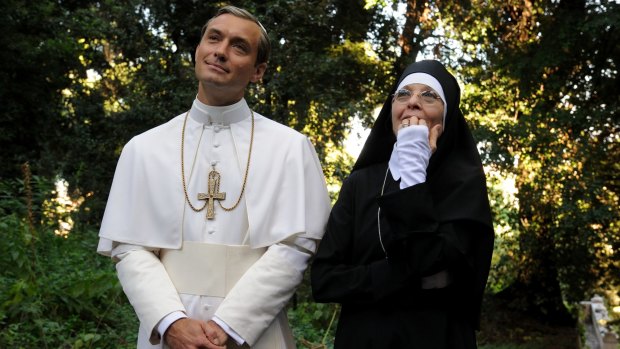 Jude Law and Diane Keaton in <i>The Young Pope</i>. 