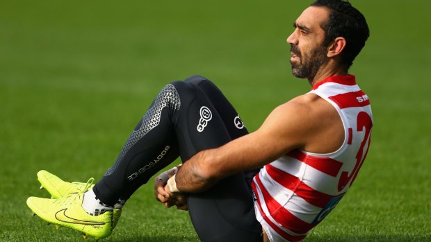 In good shape: Swans veteran Adam Goodes says his body is holding up well in 2015.