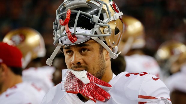 Quieter day: Jarryd Hayne didn't make any spectacular plays but still had a productive day for the 49ers.