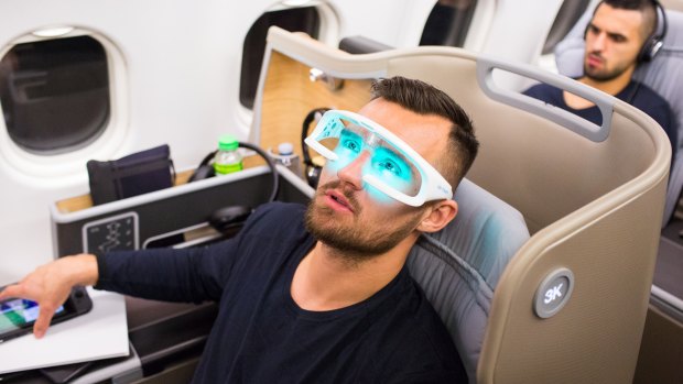 The Socceroos used Re-Timer glasses on the first leg of their journey.