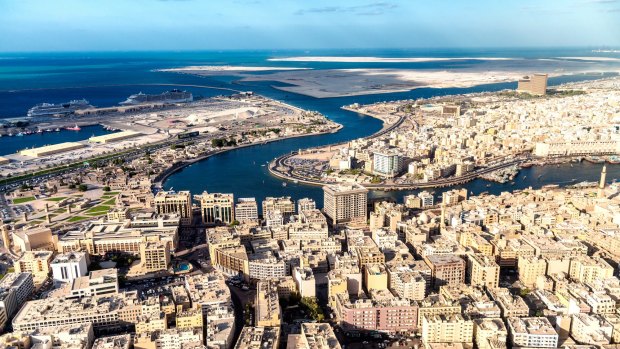 Dubai Creek from above.