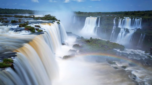 The mighty Iguazu Falls are spectacular from any angle.