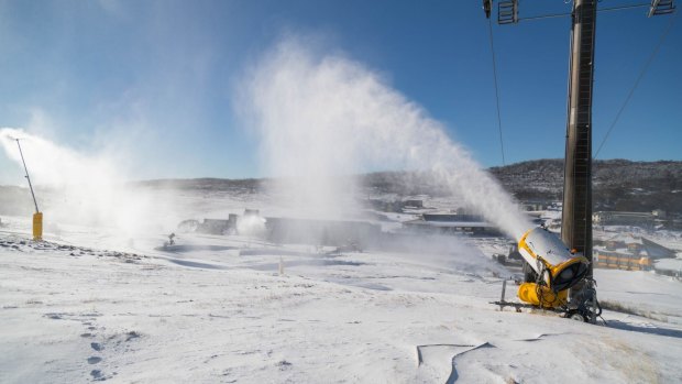 There are 30 snowguns firing across the valley to set the slopes up for the early weekend.