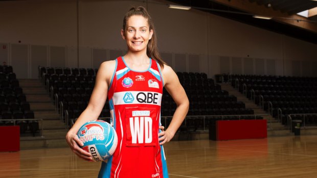 Full timetable: Swifts defender Abbey McCulloch juggles her teaching job with netball.