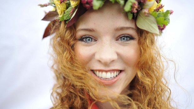 Laura May Keohane is the outgoing queen of the redheads at the Irish Redhead Convention.