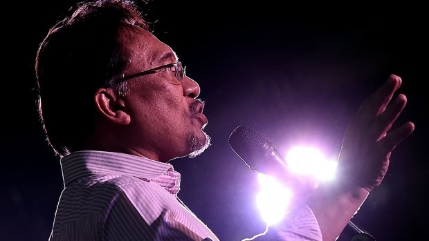 Malaysian opposition leader Anwar Ibrahim in Kuala Lumpur on Monday.