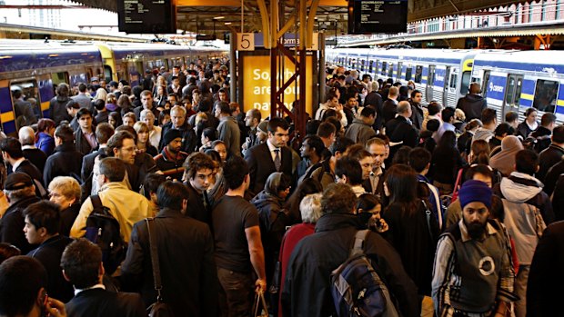 Trains that could ease the peak-hour crush are sitting idle.  