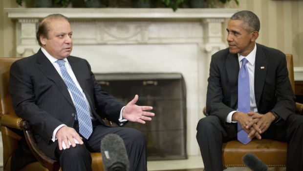 President Barack Obama meets with Pakistani Prime Minister Nawaz Sharif in the Oval Office of the White House on Thursday. 