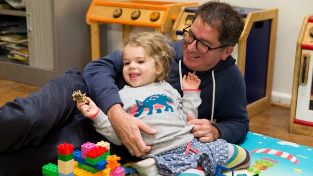 Jonathon Smith takes his three-year-old daughter, Silver, to a weekly playgroup in Clovelly.
