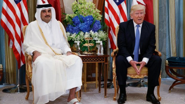 President Trump held a bilateral meeting with Qatar's Emir Sheikh Tamim Bin Hamad Al-Than last month.