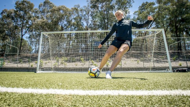 Canberra United's new recruit Elise Thorsnes from Norway.