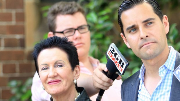 Independent incumbent Alex Greenwich with lord mayor Clover Moore.