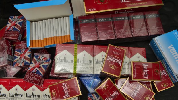 Illicit cigarettes purchased in a Melbourne suburb. 