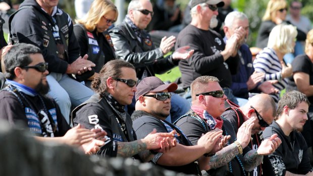 About 400 bikers rallied against anti-association laws in Brisbane on Saturday.