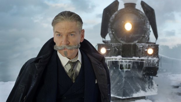Kenneth Branagh and his moustache star as Hercule Poirot in <i>Murder on the Orient Express</i>.