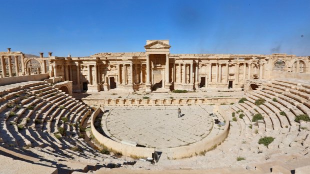 The Roman Theatre in Palmyra, Syria, on Friday, April 2, 2016.