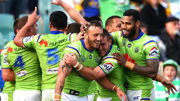 Josh Hodgson scored a try in golden point to lift the Raiders to a round 26 win against the Eels last year.