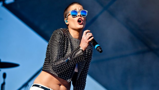 Halsey performs at Falls Festival in 2015.