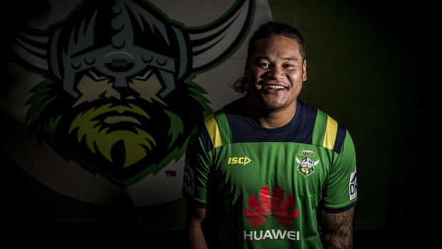 Joey Leilua completed his first training session with the Canberra Raiders on Thursday.
