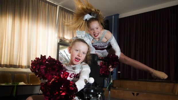 Gaby Rooks, 10, with her best friend Bella Astokes,11, who has cerebral palsy.