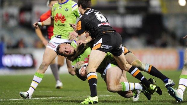 Hooker Josh Hodgson played 80 minutes for the first time in the NRL against the Tigers.
