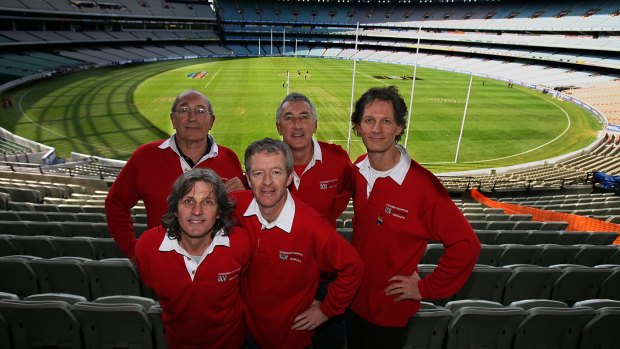 The Coodabeen Champions Jeff "Torch" McGee, Billy Baxter, Ian Cover, Jeff Richardson and Greg Champion at the G in 2006.