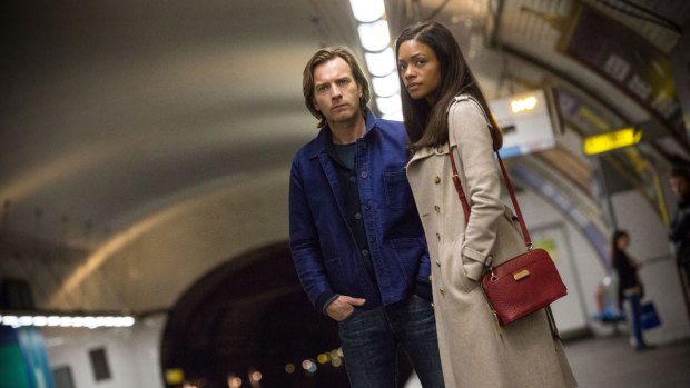 Ewan McGregor as unlikely hero Perry Makepeace with Naomie Harris as his lawyer girlfriend in <i>Our Kind of Traitor</i>.