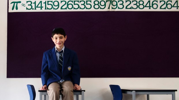 Brad Neimann, 14, is sitting his maths, maths extension 1 and physics exams this year.