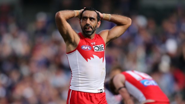 Icon: Saturday's clash could be the last time Adam Goodes is seen in the red and white.