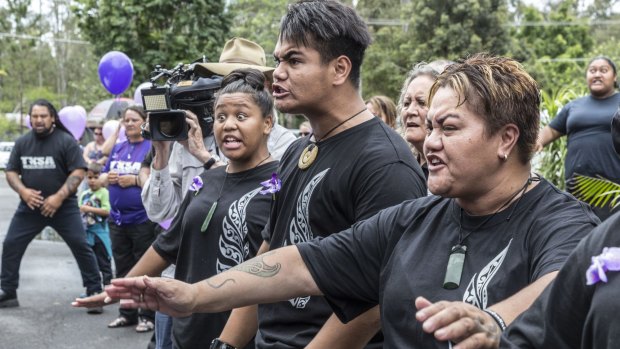 Maori community members performed a traditional haka as part of a guard of honour.