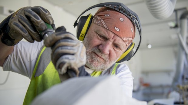 Jacel Luszczyk is a specialist craftsman working as part of a major heritage reconstruction project at the Australian War Memorial.