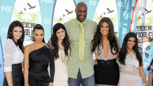 "Reality" stars: Kendall Jenner, Kim Kardashian, Kylie Jenner, Lamar Odom, Khloe Kardashian and Kourtney Kardashian in 2010.