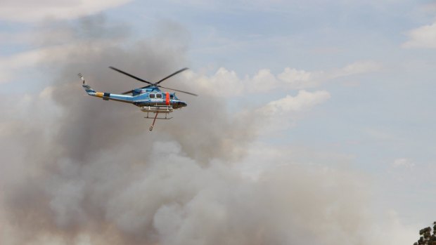 Crews received support from the air.