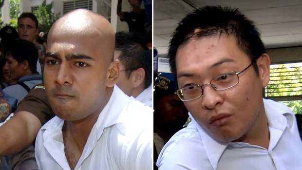 Myuran Sukumaran, left, and Andrew Chan.