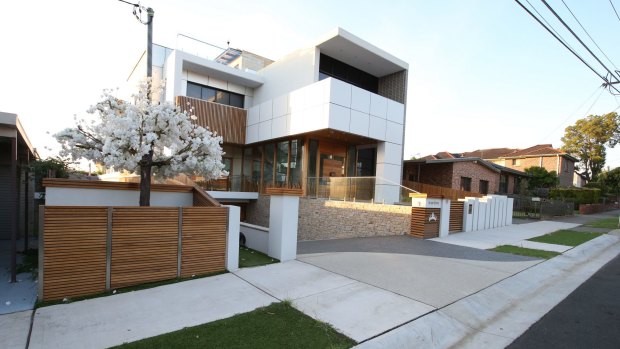 The nature strip outside the home of Salim Mehajer, who installed artifical grass without his own council's approval.