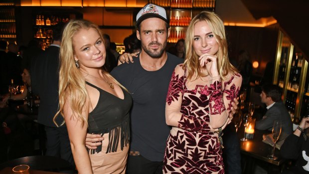 Olivia Cooney, Spencer Matthews and Kimberley Garner attend a celebrity event in London. 