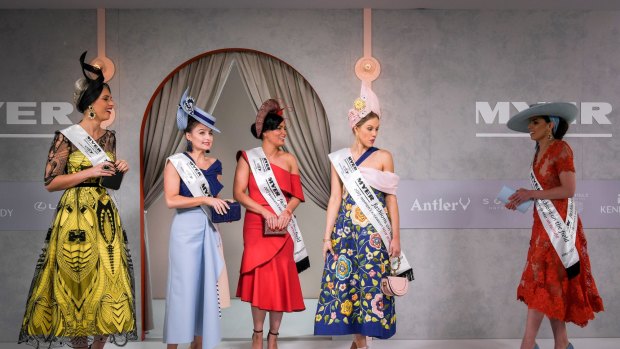 Myer Fashions on the Field launch at Flemington Racecourse.