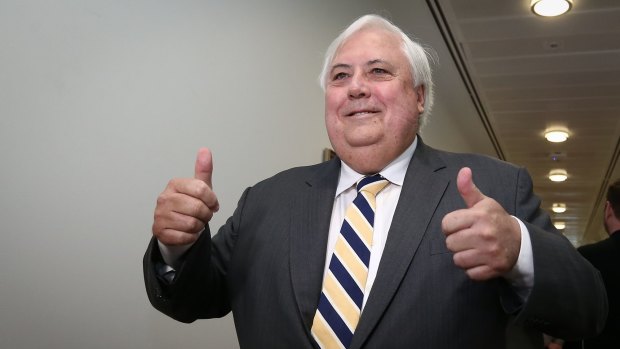 Outgoing federal MP Clive Palmer brushed off questions about whether his candidates had a legitimate chance given his own poor polling.