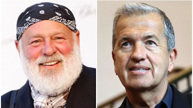 Photographers Bruce Weber, left, and Mario Testino. 