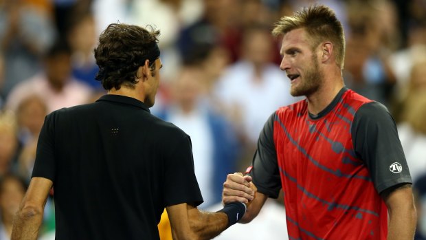 'I think I'm a little more cemented at this level now': Sam Groth (right) says he learnt a lot from his loss to Roger Federer at the US Open.