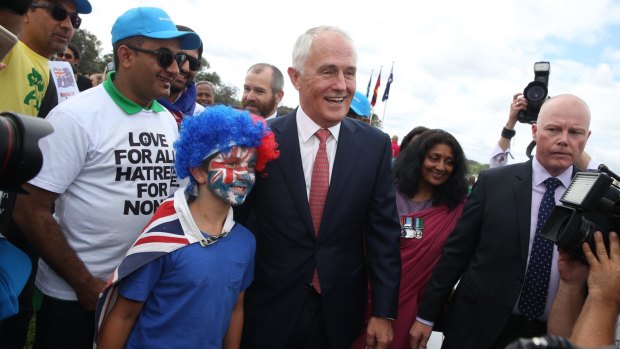 Prime Minister Malcolm Turnbull after a citizenship ceremony on Australia Day in Canberra last year.