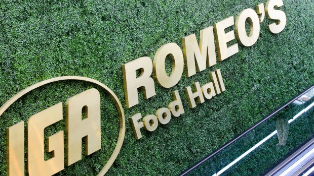 Romeo's IGA food hall opened on Monday after a $165 million refurbishment of the retail precinct at the MLC Centre in Sydney.
